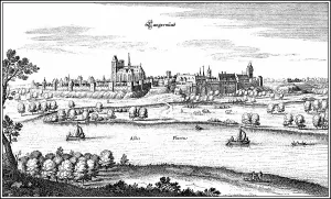 Panoramic view of the skyline, Tangermuende