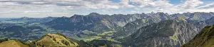 Panoramic view from the Sollerkopf over the Sollereck to Obersdorf