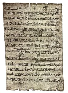 Papyrus with hieratic script, description of Pi-Ramesses