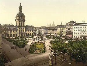 Paradeplatz in Karlsruhe, Baden-Wuerttemberg