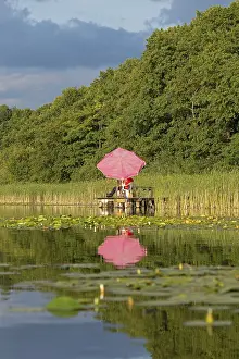 Parasol, reflection, Leppinsee
