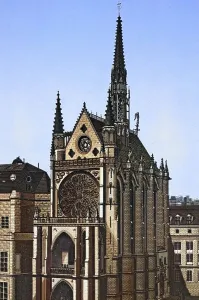 Paris, La Sainte Chapelle, Historical copperplate