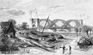 Paris railway bridge over the Elbe