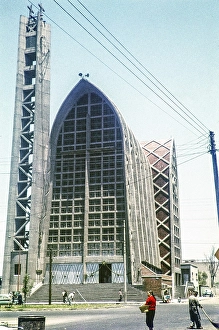 Parish Church of Our Lady of Mercy, Nuestra Senora de la Piedad Church Architect Enrique Langenscheidt, Benito Juarez, Ciudad de Mexico, Mexico City, CDMX, Mexico c 1961