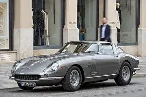 Parked vintage sports car Ferrari 275 GTB4