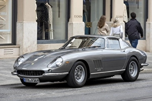 Parked vintage sports car Ferrari 275 GTB4
