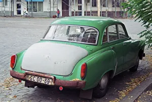 Parked Wartburg car, Leipzig, 17