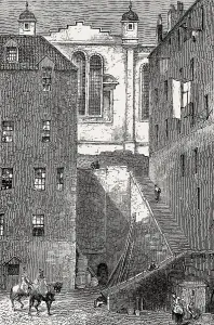 The Parliament stairs, Edinburgh