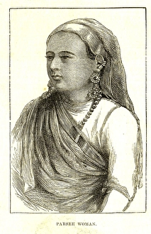 Parsi woman, 13th November 1875, Bombay now Mumbai, Maharashtra, India, Asia