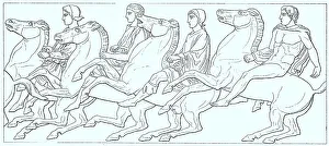 At the Parthenon Frieze, a former temple on the Athenian Acropolis