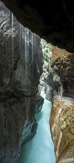 The Partnach torrent flows through the Partnachklamm gorge
