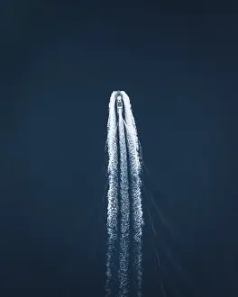 Category Scandinavia Prints: Passenger boat from above, drone shot