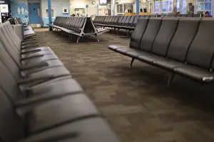 Passenger waiting lounge inside an international airport