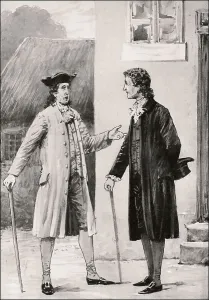 The pastor meets the judge, Hermann and Dorothea