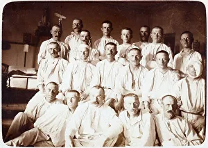 Patients in a hospital, historic photograph