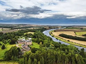 Paxton House over River Tweed from a drone