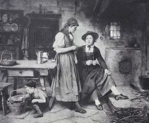 Two peasant women, girlfriends