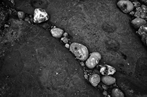 Pebbles, stones, pebbles on the beach