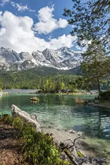 Pedal boats on the Eibsee lake