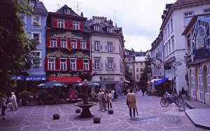 Pedestrian zone in Baden Baden in Germany