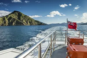 Category Mountain Landscapes Prints: Pelorus Mail Boat on tour, Havelock