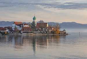 Peninsula with the parish church of St