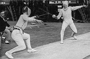 Pentathlon, Fencing in the Modern Pentathlon Handrick (Germany) and Bramfeld (Germany) in Combat
