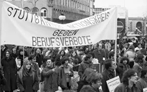People affected by the Radical Decree and their friends demonstrated against occupational bans 02
