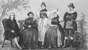 People from the Black Forest in their popular costumes