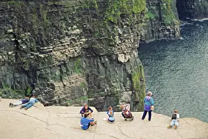 People on the cliff edge, there was no fence back then