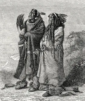 People from the Mandan tribe, North Dakota