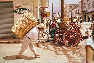 People on market day, city of Oaxaca, Mexico, 1961, Central America