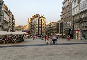 People in pedestrianised central square