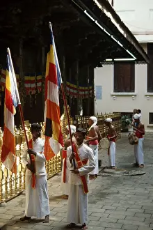 People in the Temple of the Tooth Dalada Maligawa
