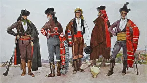 People in traditional costumes