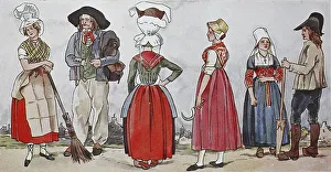 People in traditional costumes