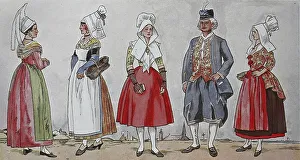 People in traditional costumes