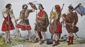 People in traditional costumes