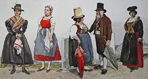 People in traditional costumes