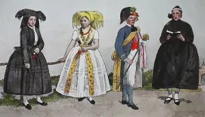 People in traditional costumes