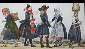 People in traditional costumes