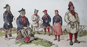 People in traditional costumes