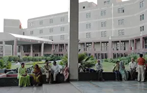 People waiting in hospital, bhopal