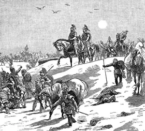Perdiccas marching to attack Ptolemy in Egypt