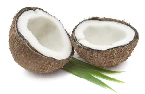 Perfect fresh coconut isolated on white background