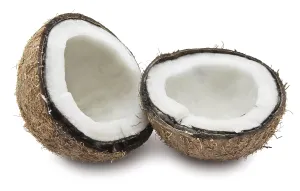 Perfect fresh coconut isolated on white background