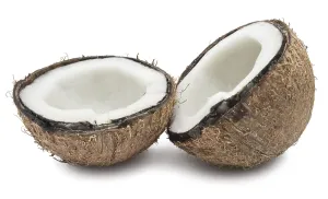 Perfect fresh coconut isolated on white background