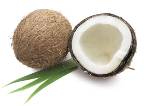 Perfect fresh coconut isolated on white background