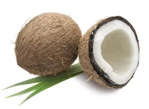 Perfect fresh coconut isolated on white background
