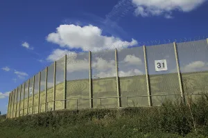 Perimeter fence at Warren Hill prison